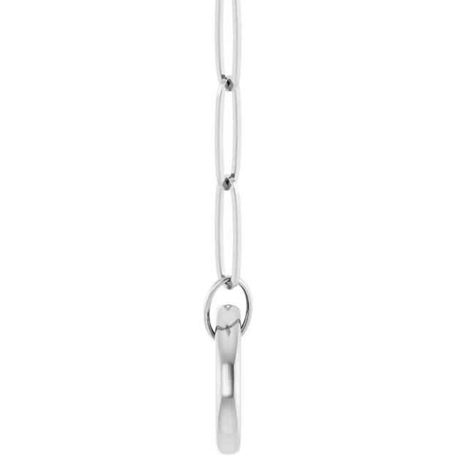 14k yellow rose white gold 2.1mm elongated paper clip link chain with circle round hinged lock clasp connector pendant charm choker necklace