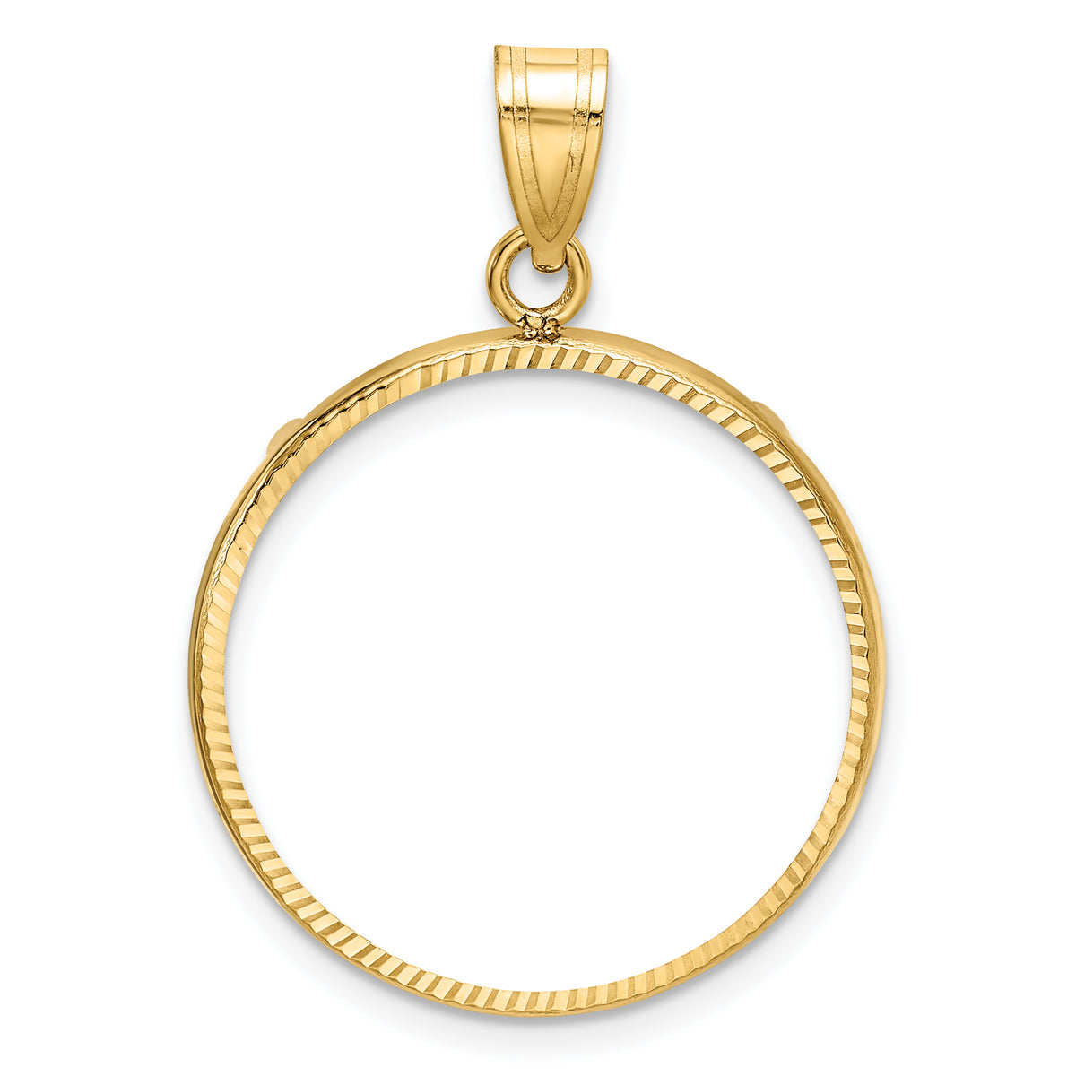 10k yellow gold diamond cut 1/4 oz american eagle panda 2 rand us $5 jamestown coin bezel holder pendant prong fits 22 mm coins