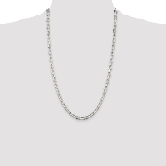 sterling silver diamond cut 5.75mm cable bracelet necklace chain