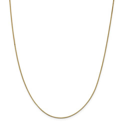 14k yellow gold 0.95mm box bracelet anklet choker necklace pendant chain