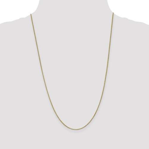 10k yellow gold 1.10mm box bracelet anklet choker pendant necklace chain