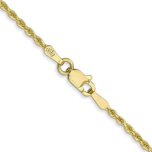 10k yellow gold 1.5mm diamond cut rope bracelet anklet choker necklace pendant chain