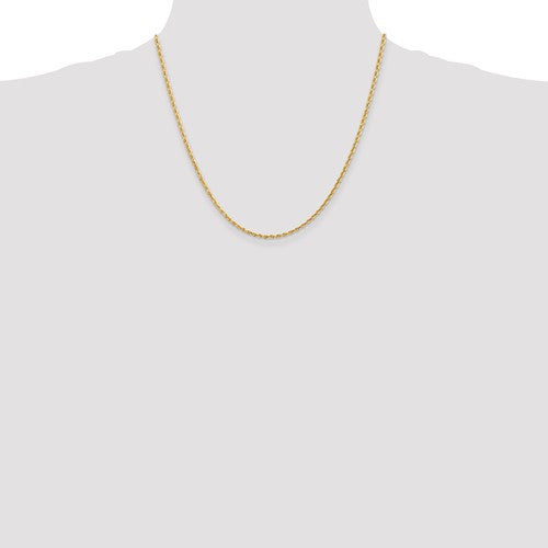 10k yellow gold 2.25mm diamond cut quadruple rope bracelet anklet choker necklace pendant chain