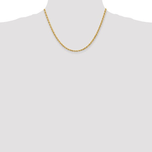 10k yellow gold 3.35mm diamond cut quadruple rope bracelet anklet choker necklace pendant chain