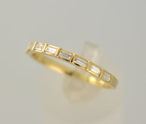Platinum 14k Yellow White Rose Gold 1/4 CTW Diamond Baguette Wedding Anniversary Band Ring