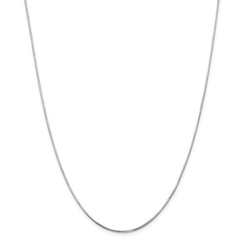 14k white gold 1.20mm octagonal snake bracelet anklet choker necklace pendant chain