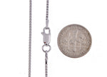 Load image into Gallery viewer, Sterling Silver 1.25mm Rhodium Plated Box Necklace Pendant Chain with Lobster Clasp
