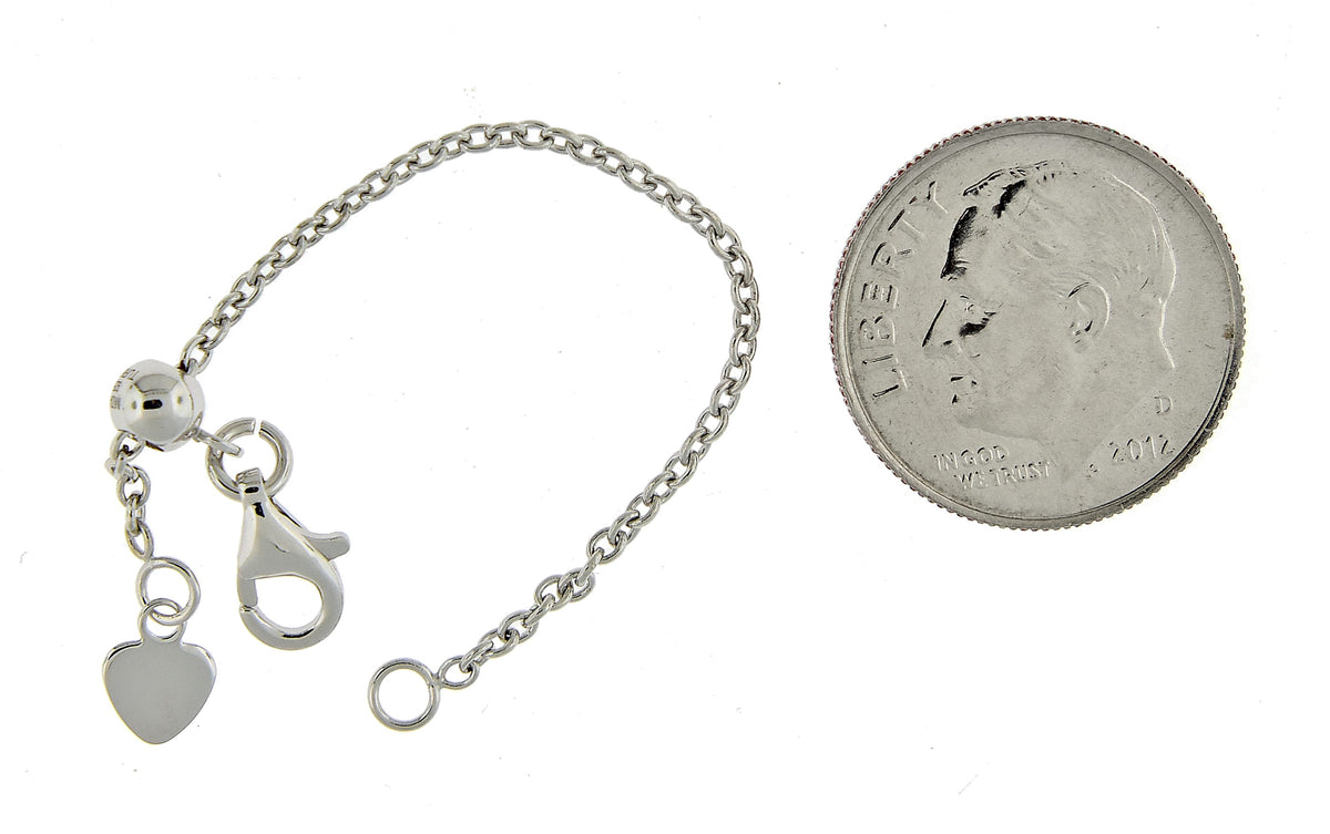 14k yellow rose white gold or sterling silver cable chain extender adjustable up to 3 inches with lobster clasp
