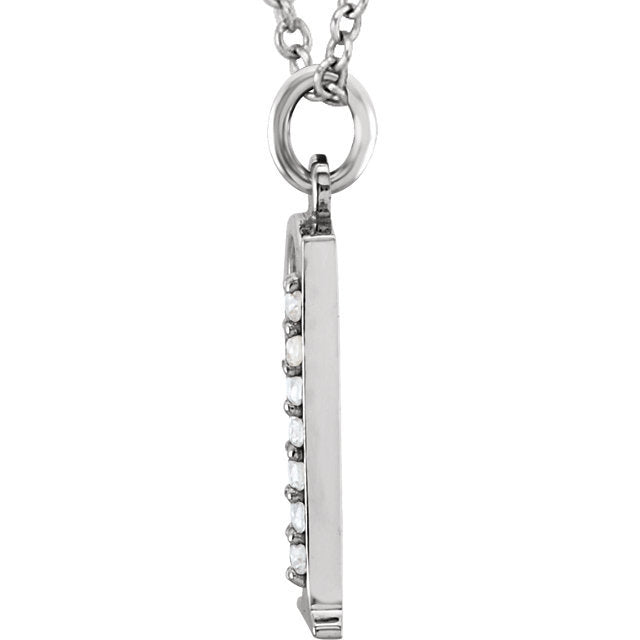 14k yellow rose white gold .04 ctw diamond tiny petite lowercase letter q initial alphabet pendant charm necklace