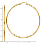 Load image into Gallery viewer, Yellow Gold Plated Sterling Silver 3.15 inch Round Hoop Earrings 80mm x 2.5mm
