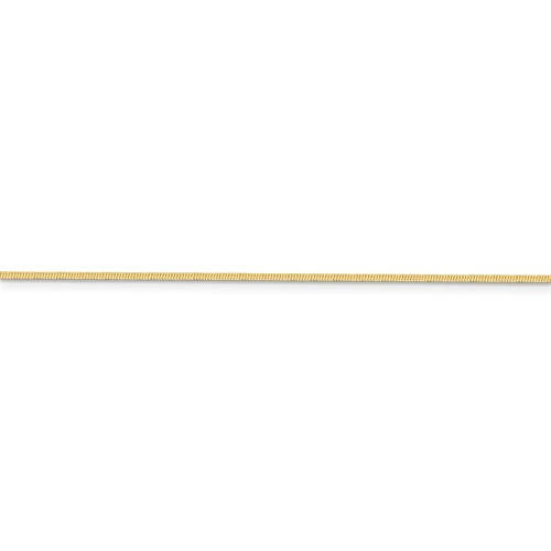 14k yellow gold 1.4mm octagonal snake bracelet anklet necklace choker pendant chain