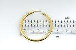 Load image into Gallery viewer, 14k Yellow Gold Round Endless Hoop Earrings 35mm x 2.75mm
