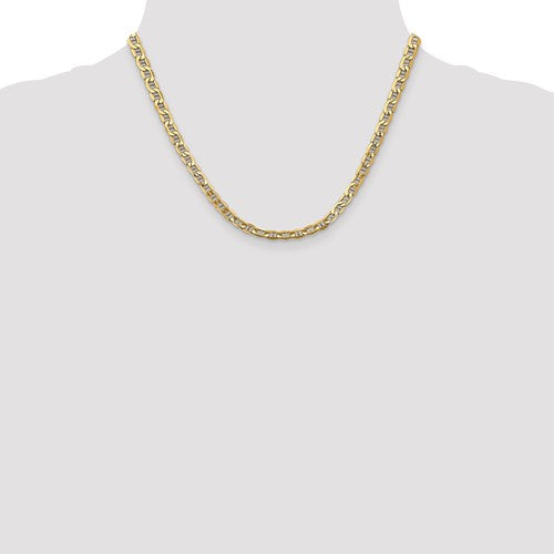 14k yellow gold 4.75mm anchor bracelet anklet choker necklace pendant chain
