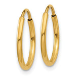 Load image into Gallery viewer, 14k Yellow Gold Round Endless Hoop Earrings 12mm x 1.25mm
