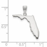 Load image into Gallery viewer, 14K Gold or Sterling Silver Florida FL State Map Pendant Charm Personalized Monogram
