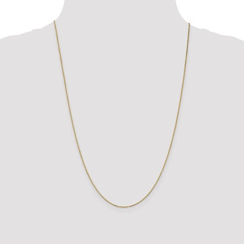 14k yellow gold 0.90mm box bracelet anklet choker necklace pendant chain