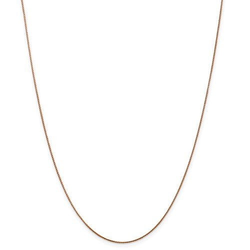 14k rose gold 0.65mm diamond cut spiga bracelet anklet choker necklace pendant chain