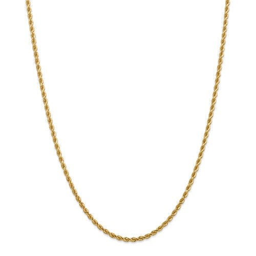 14k solid yellow gold 2.75mm diamond cut rope bracelet anklet choker necklace pendant chain