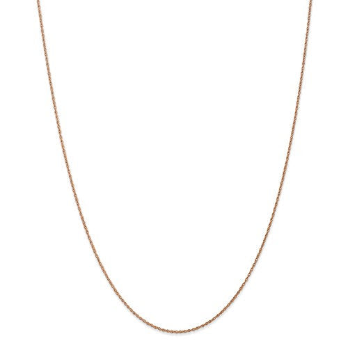 14k rose gold 0.8mm rope necklace choker pendant chain