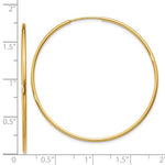 Load image into Gallery viewer, 14k Yellow Gold Round Endless Hoop Earrings 40mm x 1.25mm
