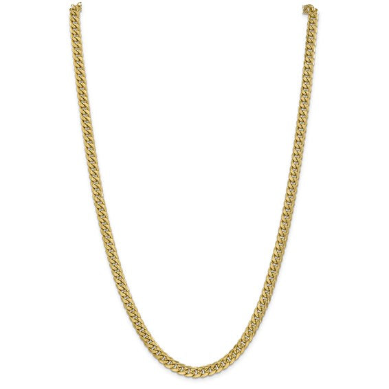 14k yellow gold 6mm miami cuban link bracelet anklet choker necklace pendant chain