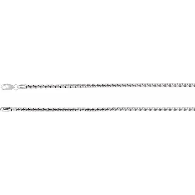 14k yellow rose white gold 2.6mm round box bracelet anklet choker necklace pendant chain