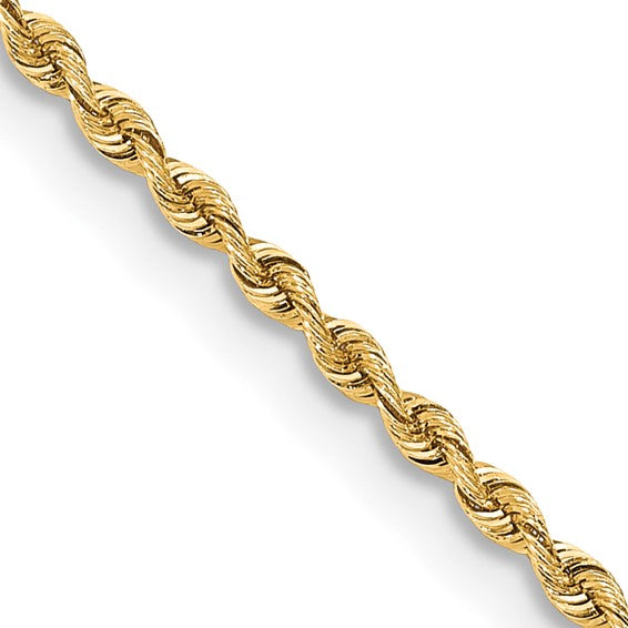 14k yellow gold 2.55mm silky quintuple rope bracelet anklet choker necklace pendant chain with fancy lobster clasp