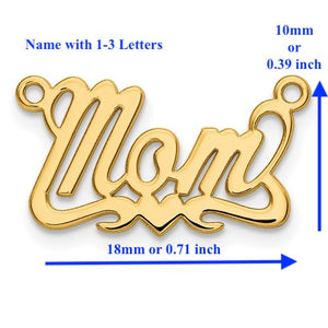 14k 10k Yellow Rose White Gold Sterling Silver Name Pendant Nameplate Necklace