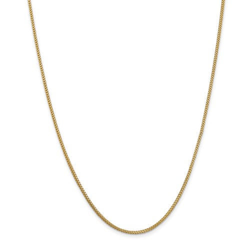 14k yellow gold 1.3mm polished franco bracelet anklet choker necklace pendant chain