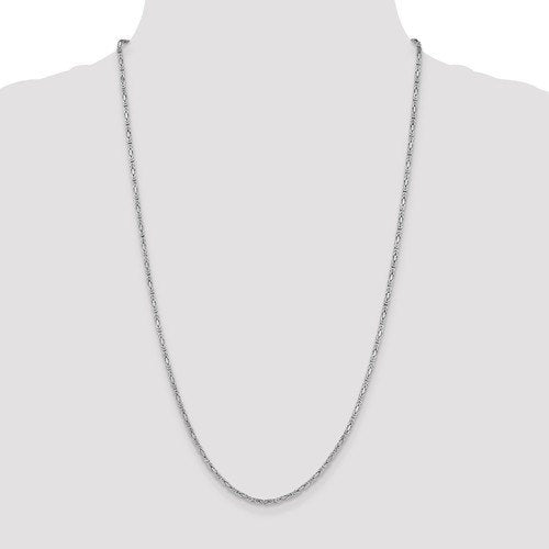 14k white gold 2mm byzantine bracelet anklet choker necklace pendant chain