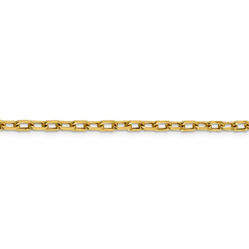 14k yellow gold 3.7mm open link cable bracelet anklet necklace pendant chain