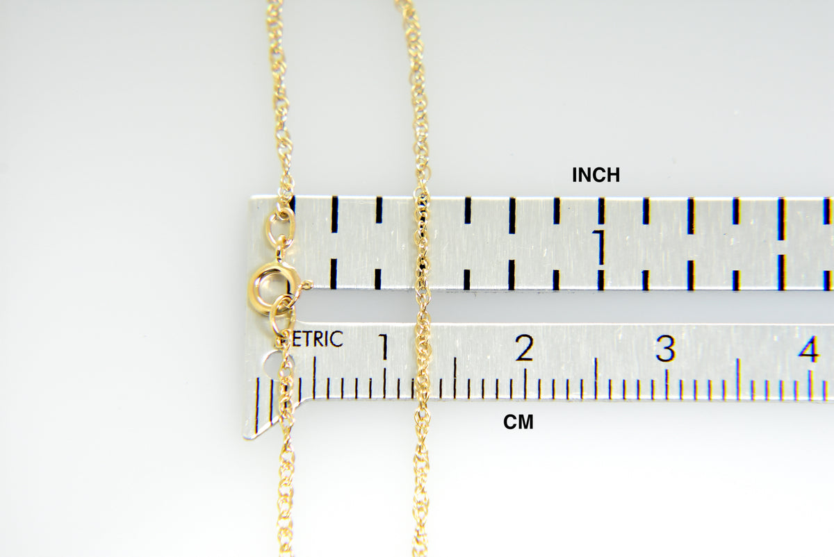 14k yellow gold 0.8mm rope bracelet anklet choker necklace pendant chain