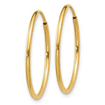 Load image into Gallery viewer, 14k Yellow Gold Round Endless Hoop Earrings 20mm x 1.25mm
