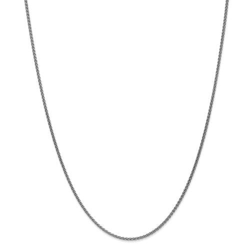 14k white gold 1.65mm spiga wheat bracelet anklet choker necklace pendant chain