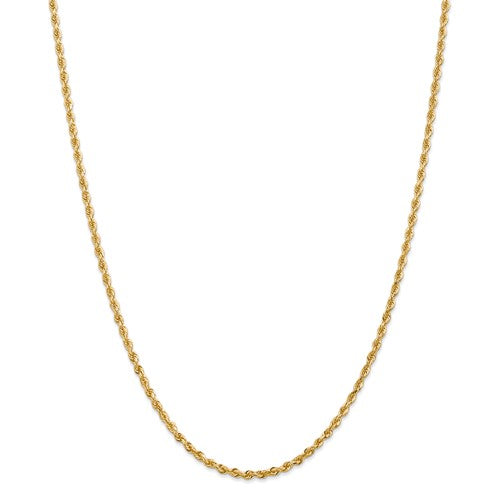 14k yellow gold 2.75mm diamond cut quadruple rope bracelet anklet necklace chain
