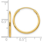 Load image into Gallery viewer, 14k Yellow Gold Classic Endless Round Hoop Earrings 17mm x 1.5mm

