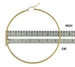 Carregar imagem no visualizador da galeria, 10k Yellow Gold Classic Round Hoop Click Top Earrings 68mm x 2mm
