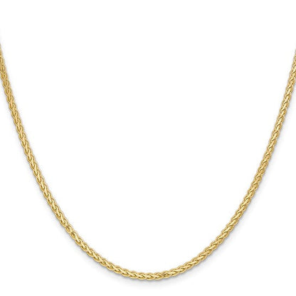 14K Yellow Gold 2.4mm Flat Wheat Spiga Bracelet Anklet Choker Necklace Pendant Chain