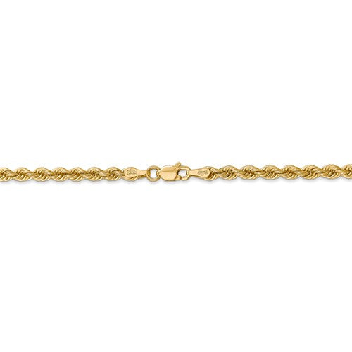 14K Yellow Gold 3mm Rope Bracelet Anklet Choker Necklace Pendant Chain