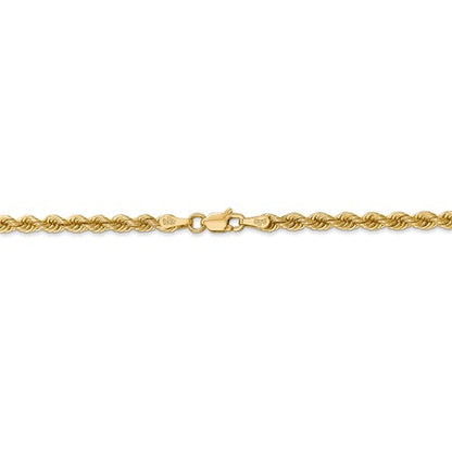 14K Yellow Gold 3mm Rope Bracelet Anklet Choker Necklace Pendant Chain
