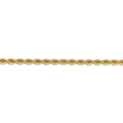 14K Yellow Gold 3.65mm Rope Bracelet Anklet Choker Necklace Pendant Chain