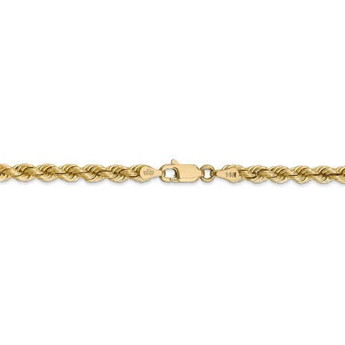 14K Yellow Gold 4mm Rope Bracelet Anklet Choker Necklace Pendant Chain