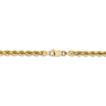 14K Yellow Gold 4mm Rope Bracelet Anklet Choker Necklace Pendant Chain