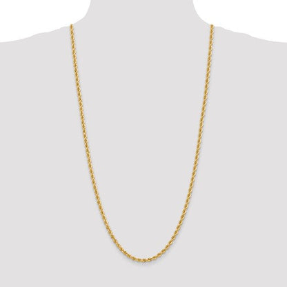 14K Yellow Gold 4mm Rope Bracelet Anklet Choker Necklace Pendant Chain