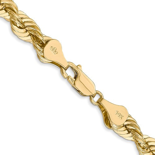 14K Yellow Gold 6mm Rope Bracelet Anklet Choker Necklace Pendant Chain