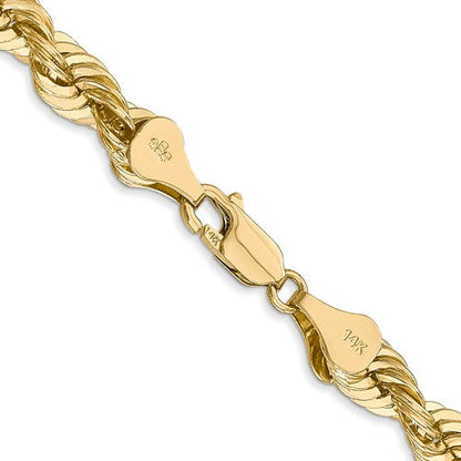 14K Yellow Gold 6mm Rope Bracelet Anklet Choker Necklace Pendant Chain