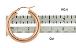 Carregar imagem no visualizador da galeria, 14K Rose Gold Classic Round Hoop Earrings 30mm x 4mm
