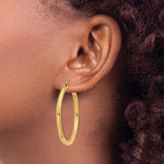 Indlæs billede til gallerivisning 10K Yellow Gold Classic Round Hoop Earrings 41mm x 3mm

