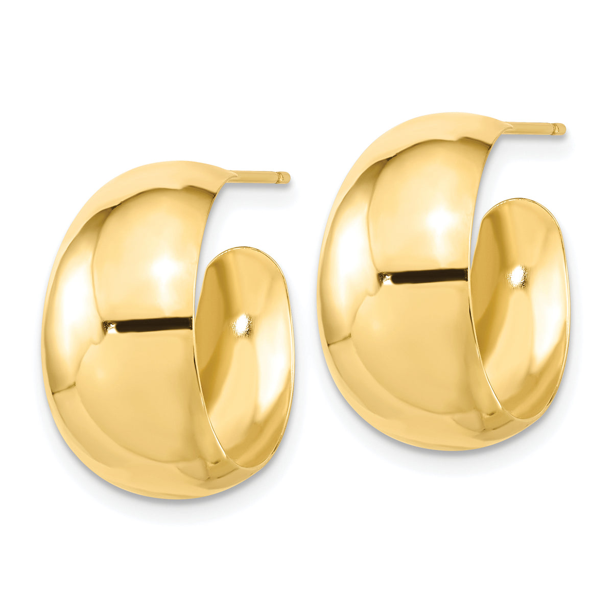 10K Yellow Gold 18.53mm x 1.5mm Small Round Hoop Earrings