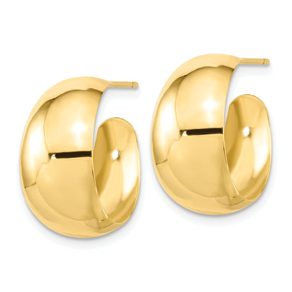 10K Yellow Gold 18.53mm x 1.5mm Small Round Hoop Earrings